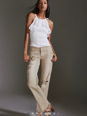 Pilcro low-rise relaxed trousers